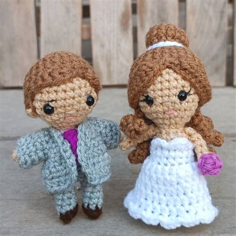 crochet bride and groom dolls free pattern