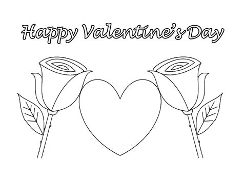 Happy Valentines Day Coloring Page Free Printable Coloring Home