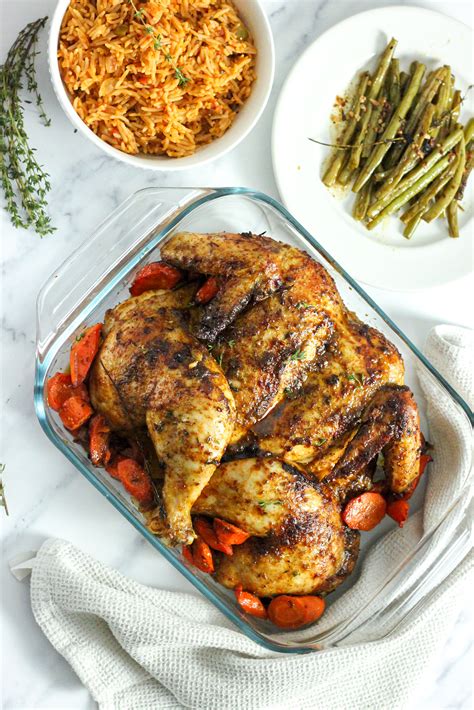 how to spatchcock like a pro with healthy herb roasted chicken my eager eats