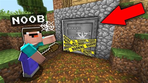 Minecraft Noob Vs Pro Noob Found This Secret Bunker Under Villager