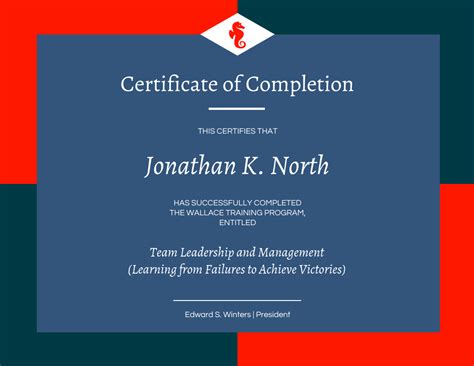 Red Dark Training Certificate Template