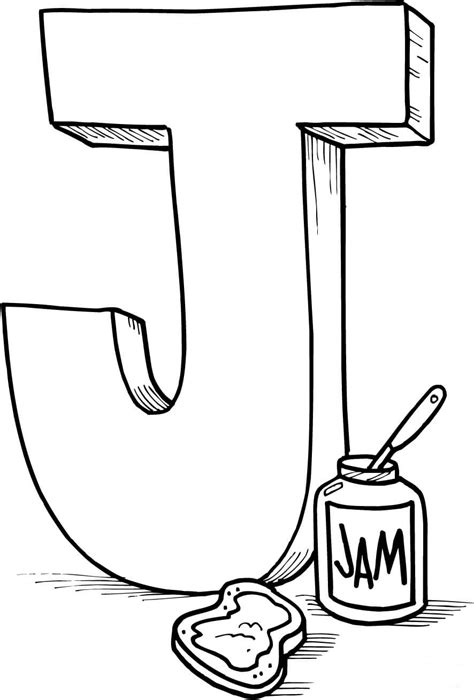 Letter J coloring pages to download and print for free