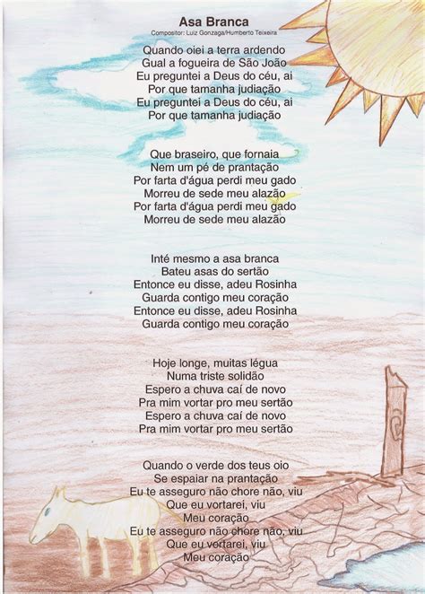 Atividades Com A Musica Asa Branca Para Educação Infantil