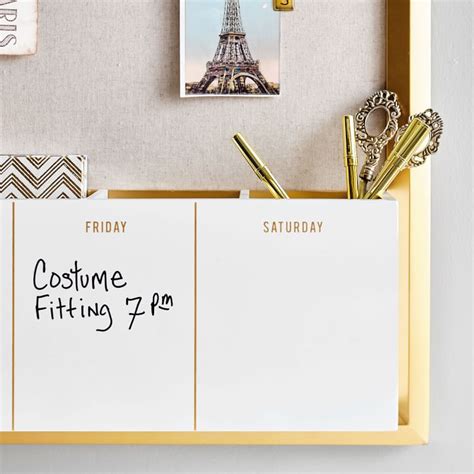 Pinboard With Dry Erase Calendar Cubby Wall Organizers Pottery Barn
