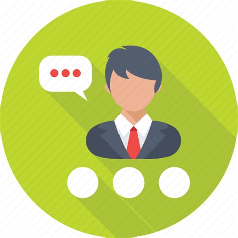 Adviser Business Consultant Chat Bubble Legal Adviser Male Icon