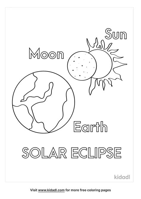 Free Solar Eclipse Coloring Page Coloring Page Printables Kidadl