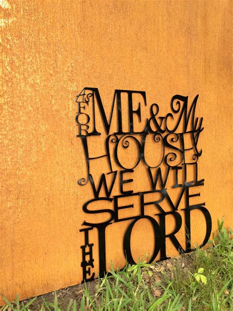 As For Me And M House We Will Serve The Lord From Joshua 2415 Metal