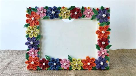 How To Create A Colorful Floral Photo Frame DIY Crafts Tutorial