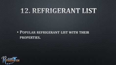12 Most Popular Refrigerant Gases With Their Properties