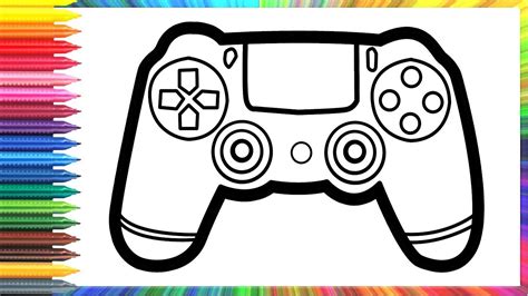 Dibuja Y Colorea Un Control De PlayStation Dibujos Para Niños