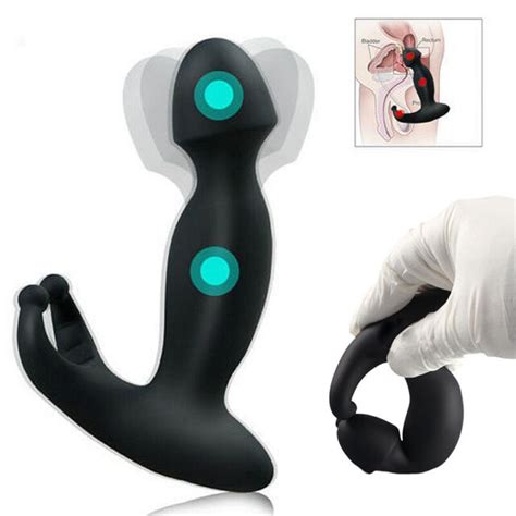 Wireless Remote 10 Speed Dual Motors Prostate Massager Penis Ring