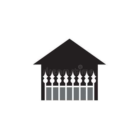 Home Fence Logo Design Template Stock Vector Illustration Of Barrier