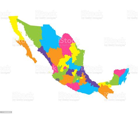 Ilustración De Mapa De Color Vectorial De México Y Más Vectores Libres