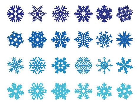 Pack Of Snowflake Vector Free Download Ltheme