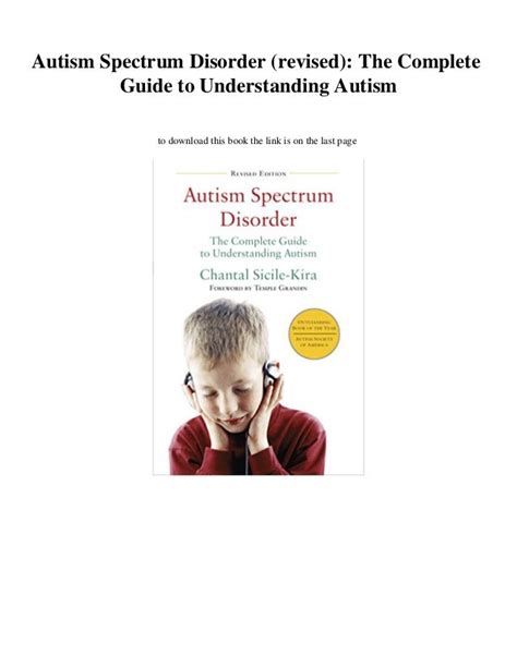 Ebook Autism Spectrum Disorder Revised The Complete Guide To Under