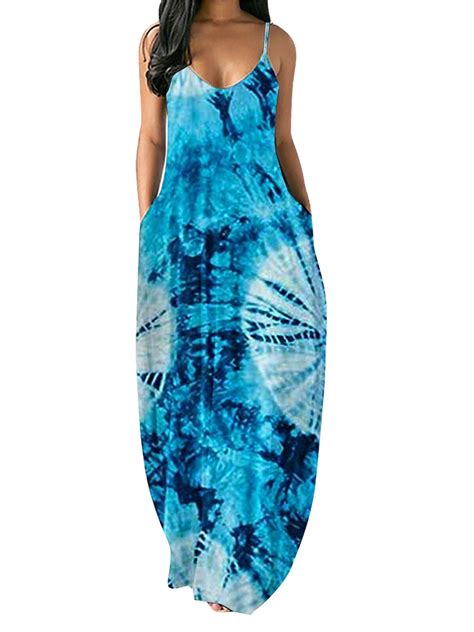 Eyicmarn Summer Dresses For Women Casual Sleeveless Plus Size Cami Maxi