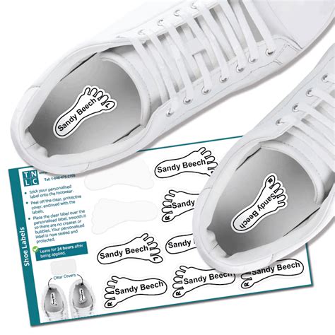 Shoe Label Foot Design Name Labels Usa