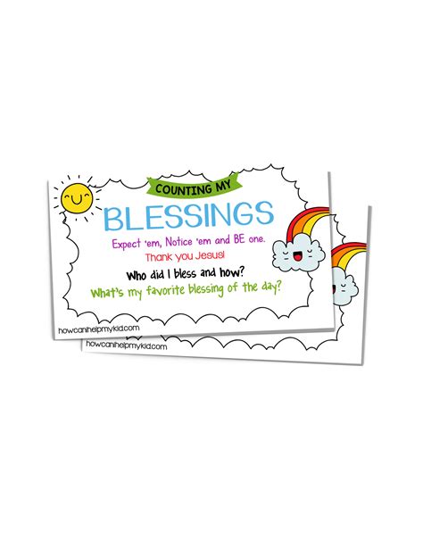 Blessing Cards How Can I Help My Kid
