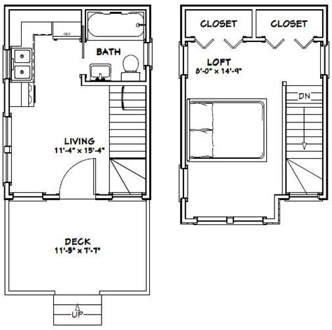 12x16 Tiny House 12x16h6 367 Sq Ft Excellent Floor Plans