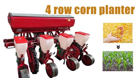 4 Row Corn Planter Planting Corns With 4 Row Taizy Maize Seeder For