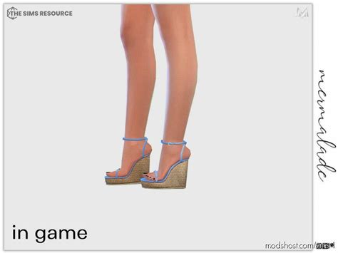 Espadrille Wedges S172 Sims 4 Shoes Mod Modshost