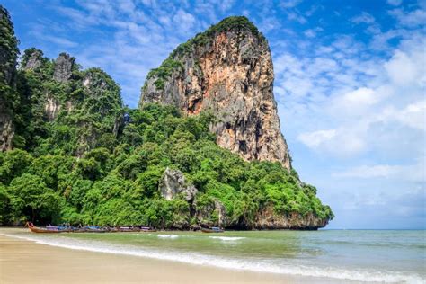 Railay Beach In Krabi Thailand Stock Photo Image Of Landscape Asian