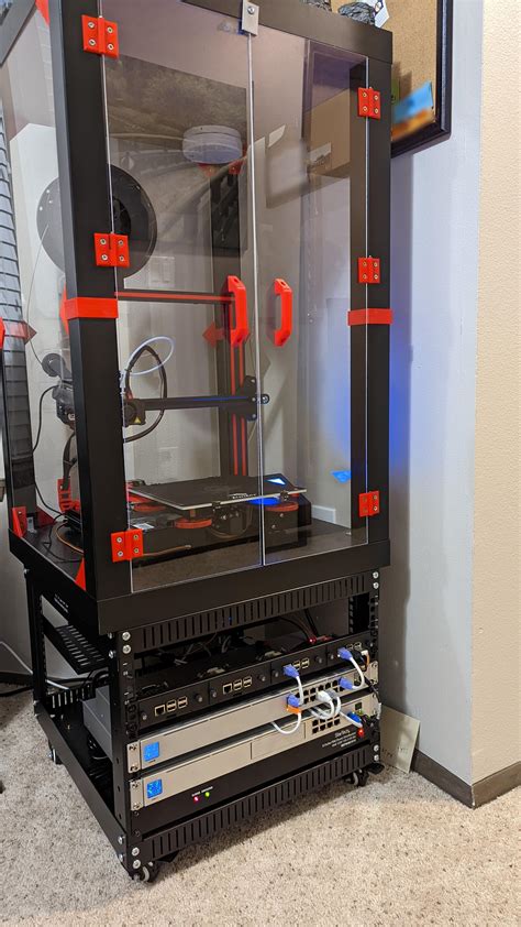 Combined A Server Rack With A 3d Printer Enclosure Details In Comments