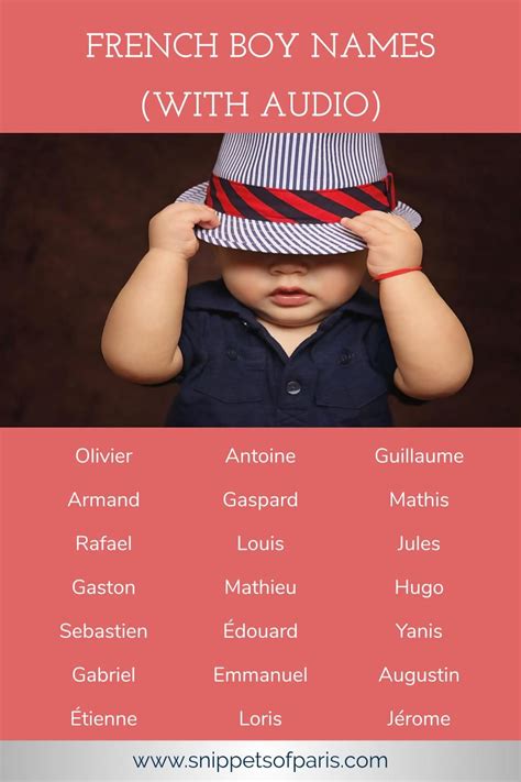 Maybe name him after your father or a famous actor? 50 Stylish French Boy Names (with audio) | French boys ...