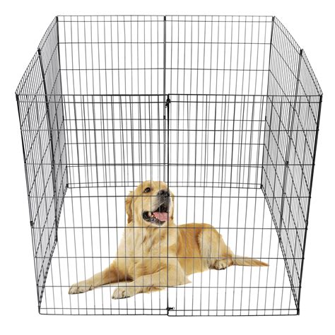 Zenstyle 42 Inch 8 Panels Indoor Outdoor Dog Playpen Large Crate Fence