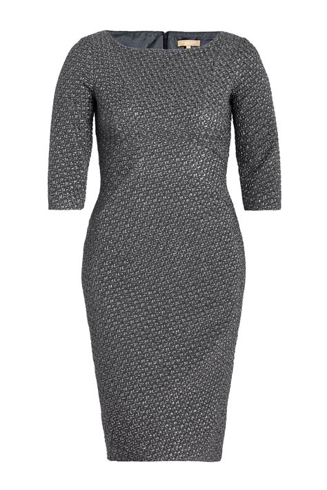 MICHAEL KORS COLLECTION Metallic Jacquard Stretch Dress Size-inclusive ...