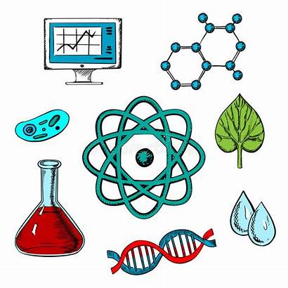 Biology Flat Concept Vector Poster Illustration Surrounded