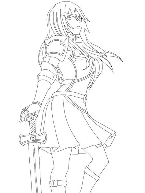 Erza Scarlet Fairy Tail Coloring Pages Images And Photos Finder