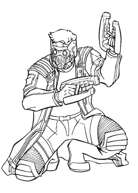 star lord coloring page  printable coloring pages  kids