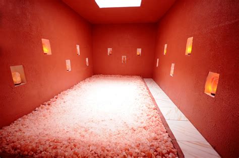 Himalayan salt helps clean the air through an operation called hygroscopy, which attracts and absorbs contaminated water molecules from the immediate environment and locks them into the salt crystal. Himalayan Salt Room - Organic Elements Spa