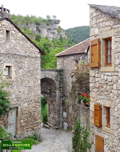 The Beautiful Medieval Mountain Village Of Cantobre In Cevennes