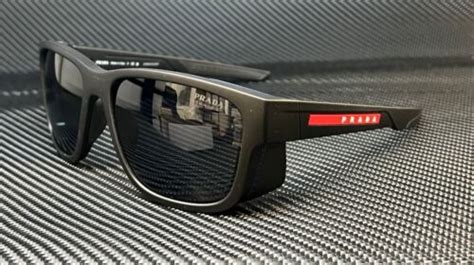prada linea rossa ps 07ws dg009r black rubber dark blue 59 mm men s sunglasses ebay