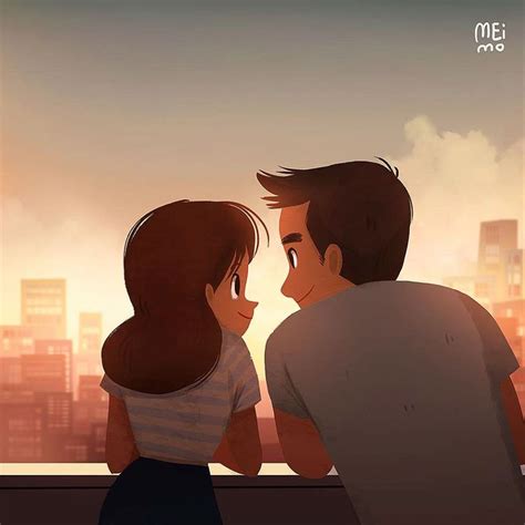 Status Of Love On Behance Cartoon Illustration Cute Couple Drawings Animated Love Images