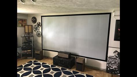 Diy Painted Movie Projection Screen With Epson Projector Youtube