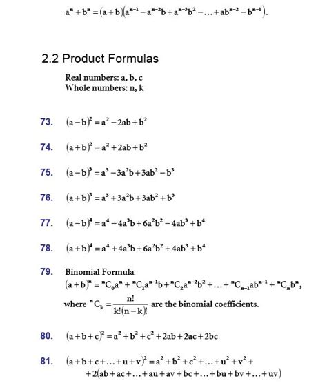 Algebra Formulas Math Algebraic Expression For Class 91011 Ssc