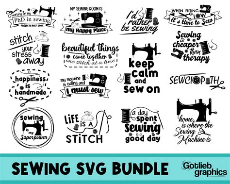 Sewing Quotes Svg Bundle Sewing Saying Svg Sewing Machine Etsy