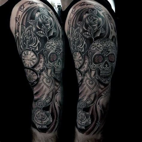 100 Sugar Skull Tattoo Designs For Men Cool Calavera Ink