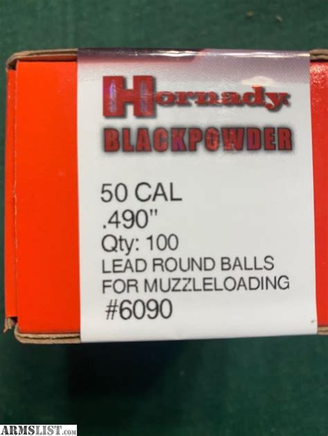 Armslist For Sale Hornady 50 Cal Black Powder Balls 20box