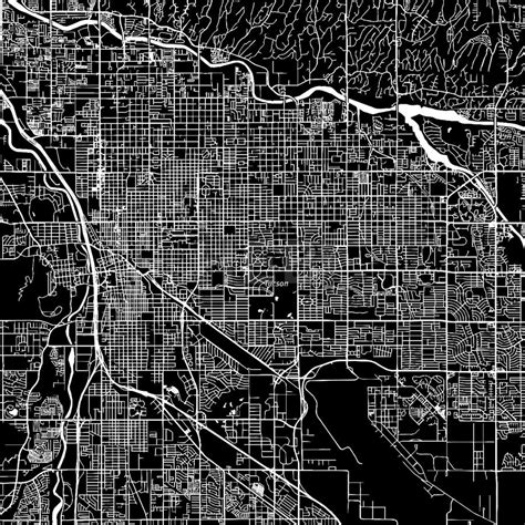 Tucson Arizona Downtown Map Dark Mit Bildern Streit