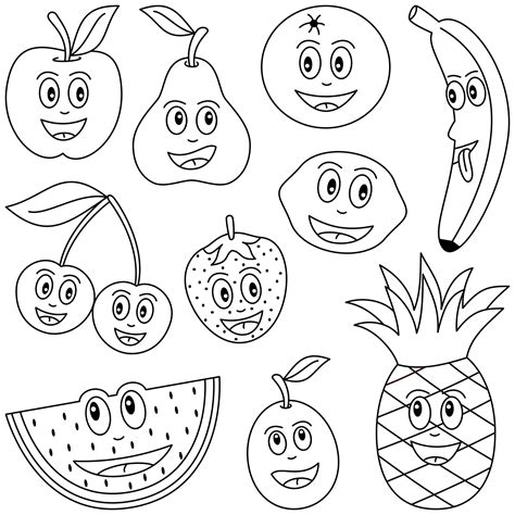 Planse De Colorat Pentru Copii Cu Fructe Si Legume Coloring To Print