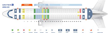 United Airlines Airbus A320 Seat Map