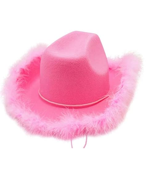 1pc Fuzzy Trim Cowboy Hat Cowgirl Hat Shein Uk