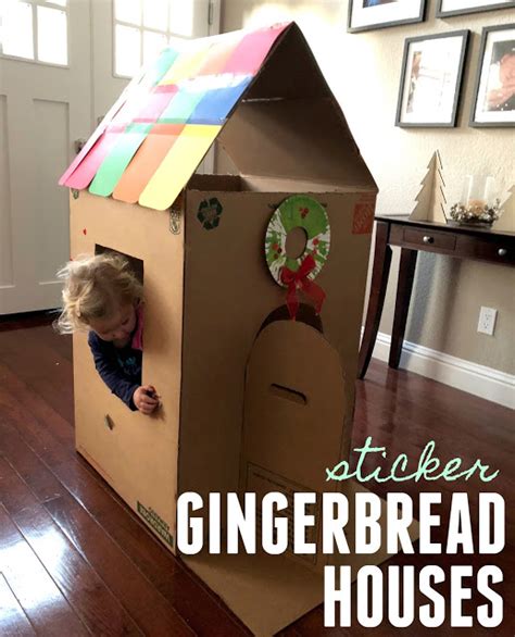 Toddler Approved Sticker Gingerbread Houses Christmas