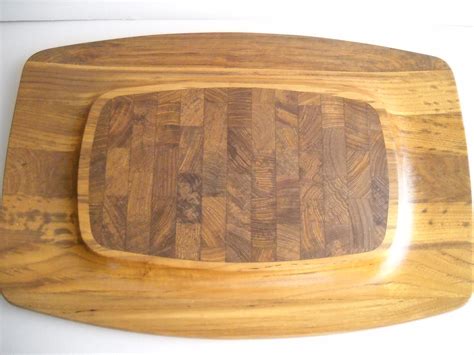 Vintage Dansk Teak Wood Cutting Board Danish Mid Century Modern Design