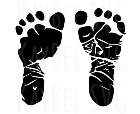 Baby Footprints Svg Png  Clipart Digital Cut File Download Etsy