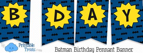 Free Printable Batman Happy Birthday Banner